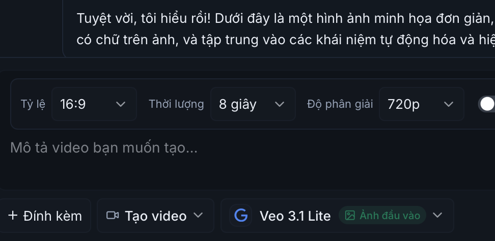 Tạo ảnh và video trong chat